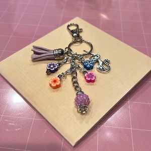 Beautiful keychain Purse/Backpack charm with dangles.